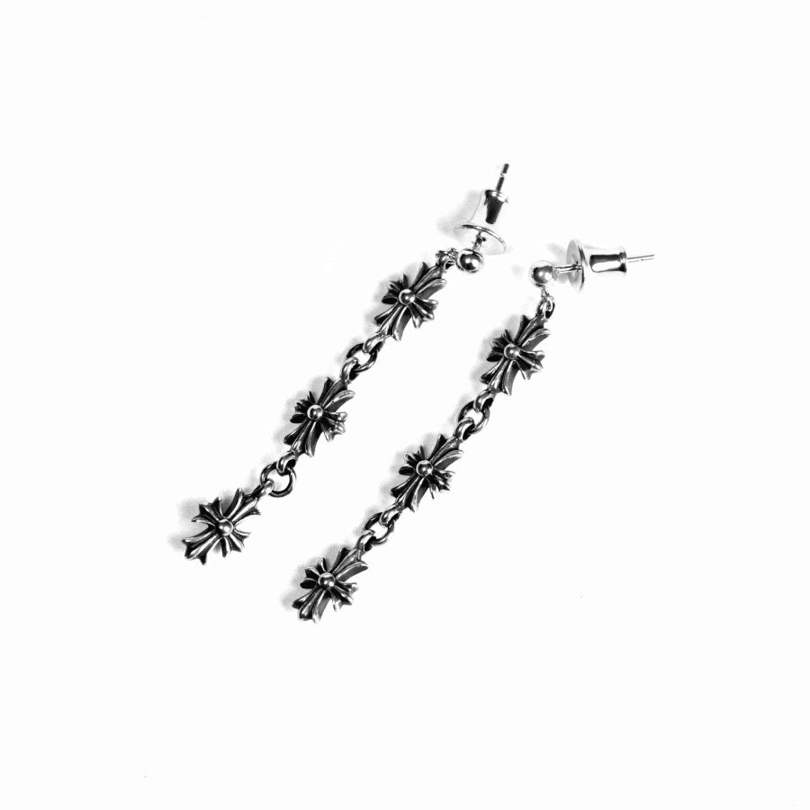 Chrome Hearts Pendiente de cruz de 3 gotas