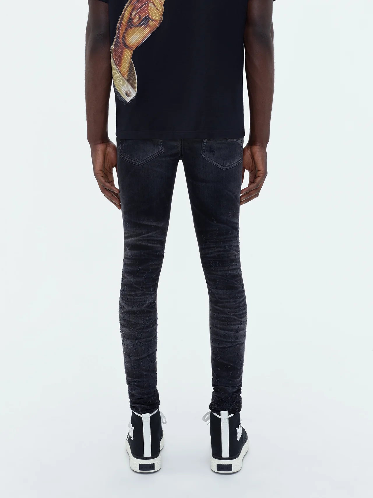 AMIRI CRYSTAL SHOTGUN JEAN