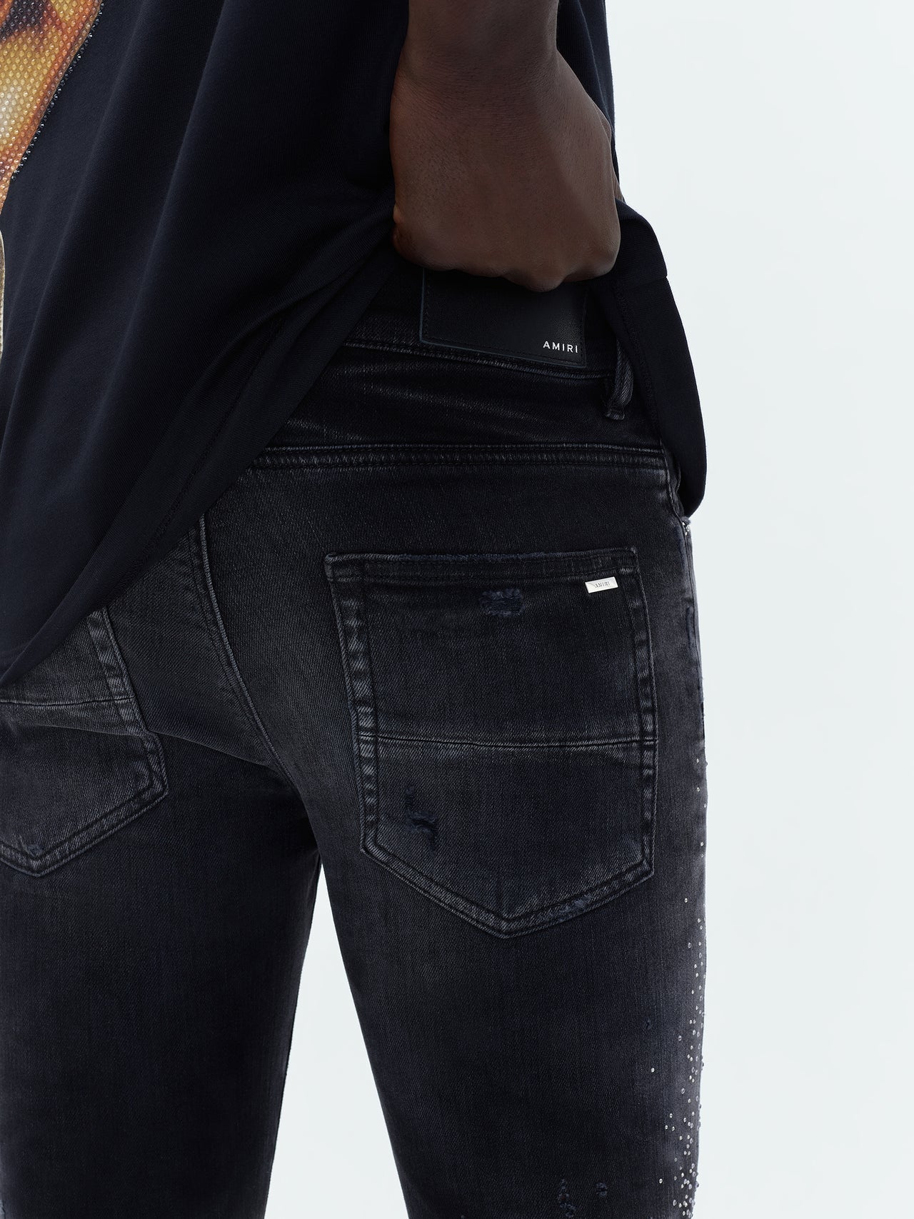 AMIRI CRYSTAL SHOTGUN JEAN