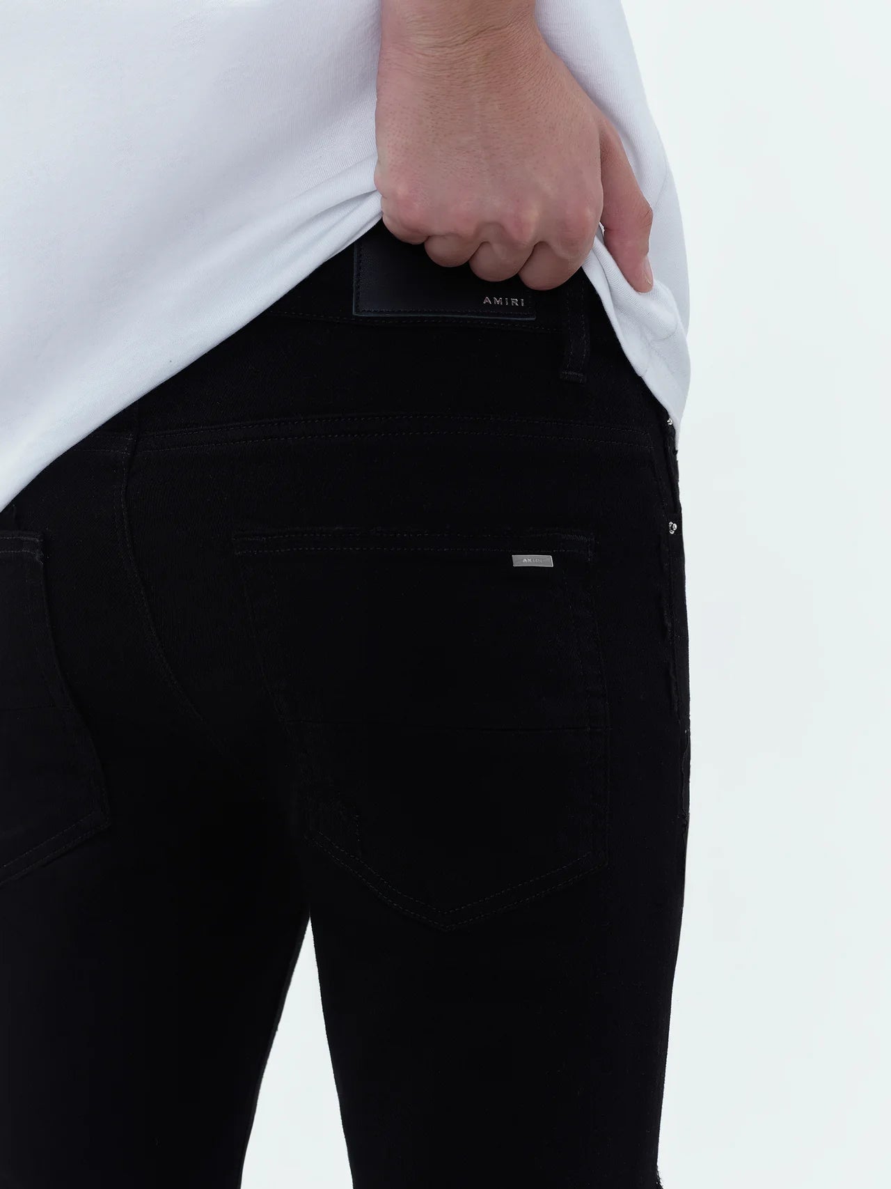 AMIRI LEATHER THRASHER JEAN