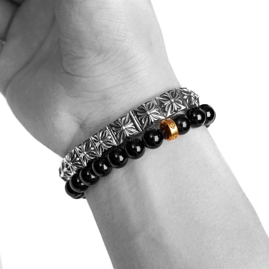 Chrome Hearts Pulsera con patrón cuadrado CH