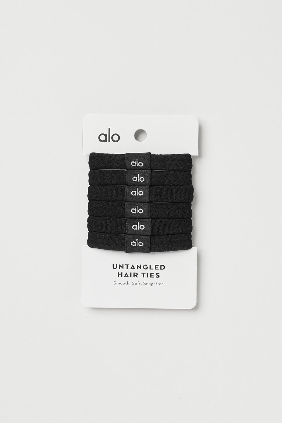 Alo Yoga Untangled Hair Tie 6-Pack - Black - imagen 1
