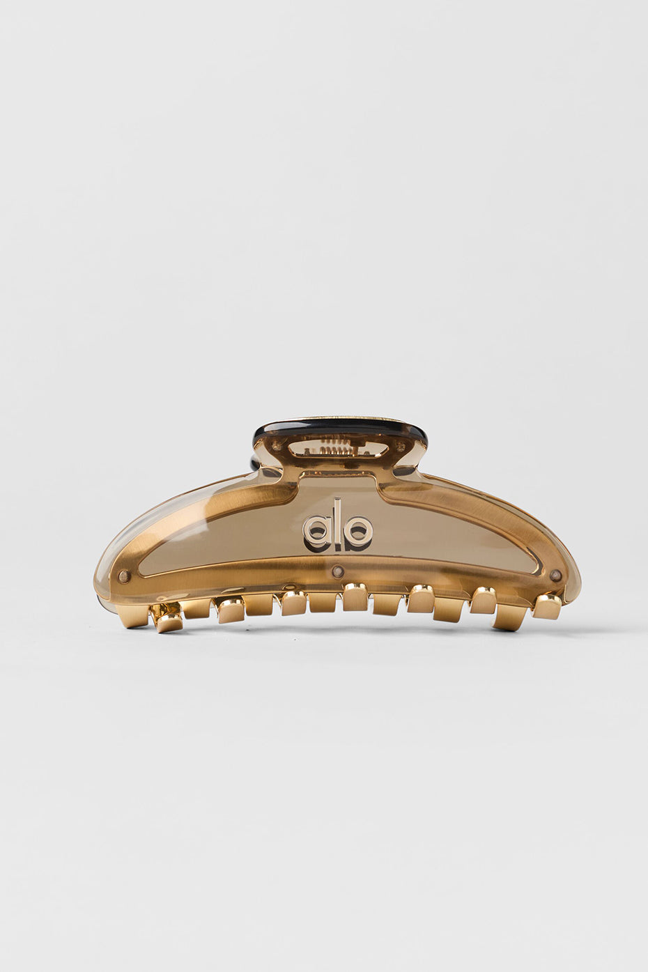 Alo Yoga Acrylic Illusion Claw Clip - Gravel/Brushed Gold - imagen 3