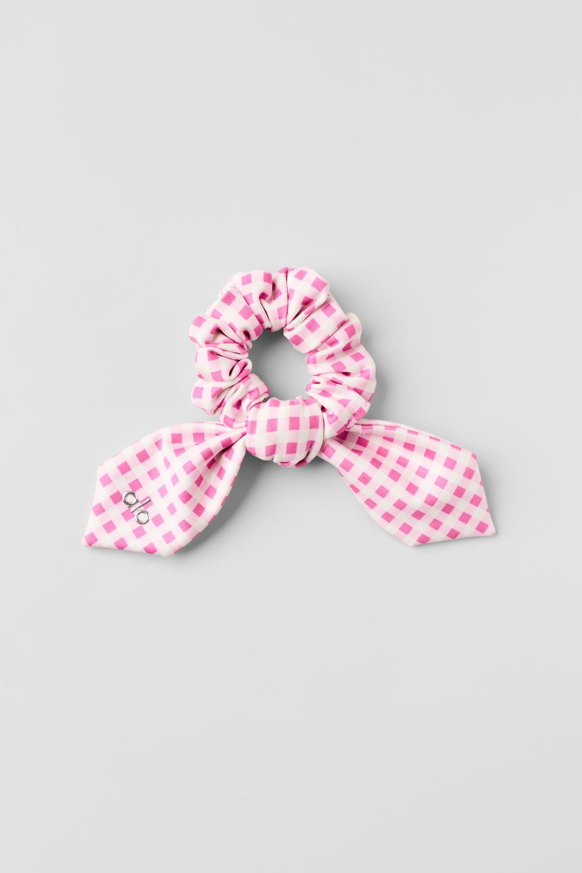 Alo Yoga Airlift Gingham Rhythm Scrunchie - Paradise Pink Gingham - imagen 2