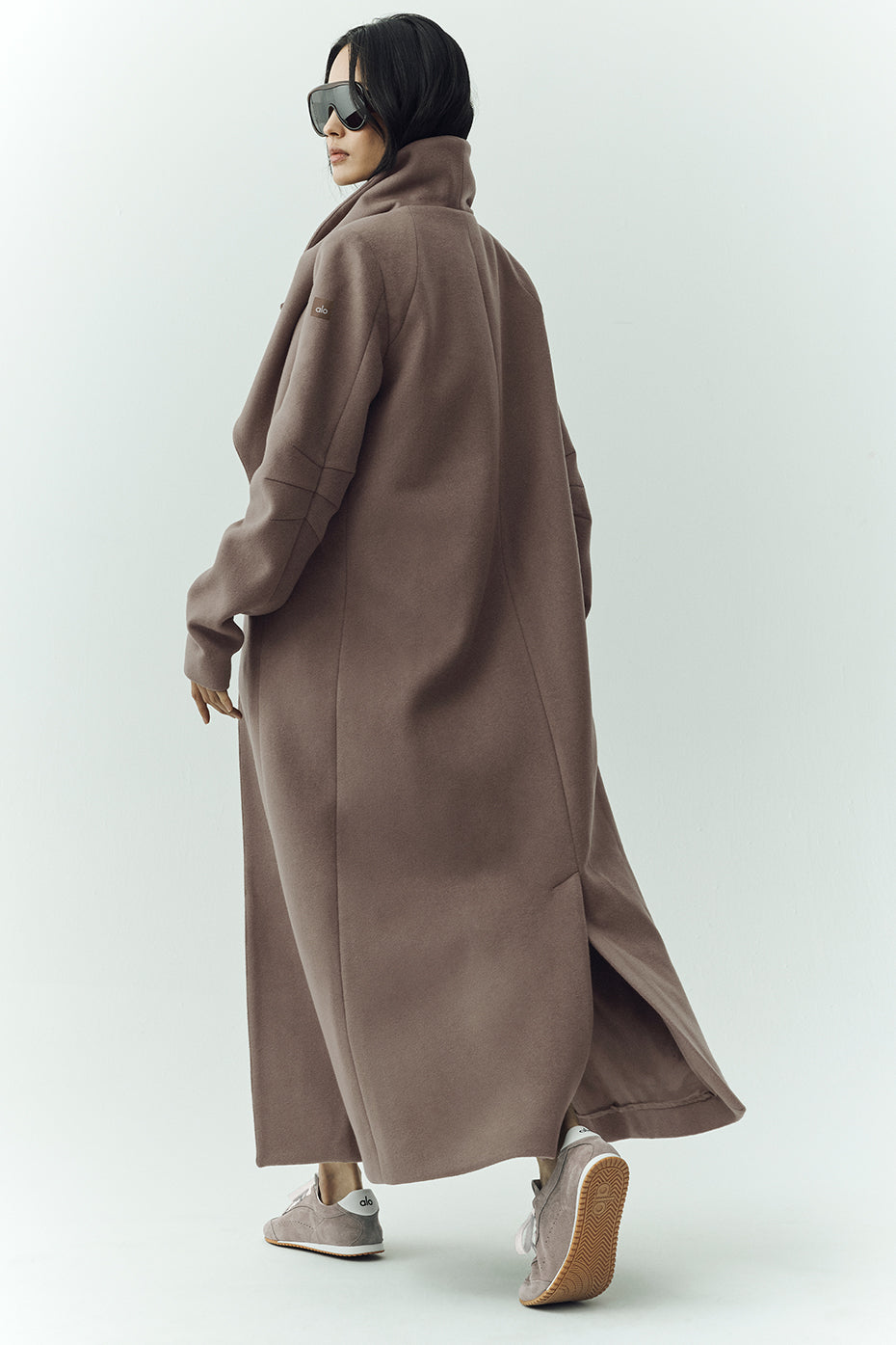 Alo Yoga Wool Blend Nightfall Long Coat - Alpine Cocoa Heather - imagen 3