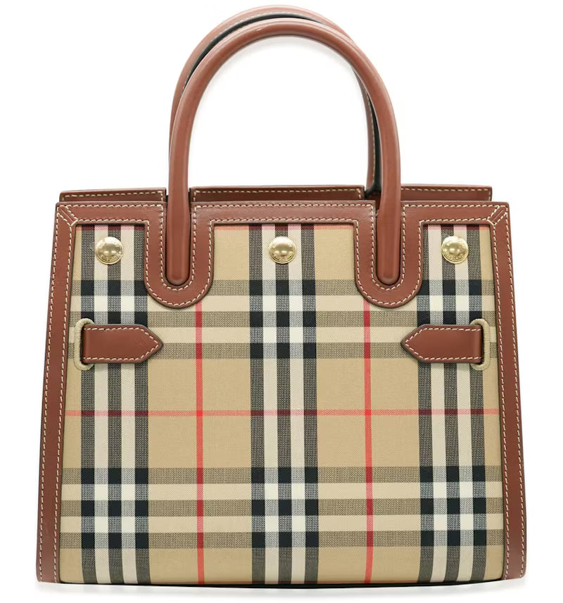 Burberry bolsa con dos asas y Vintage Check pequeño