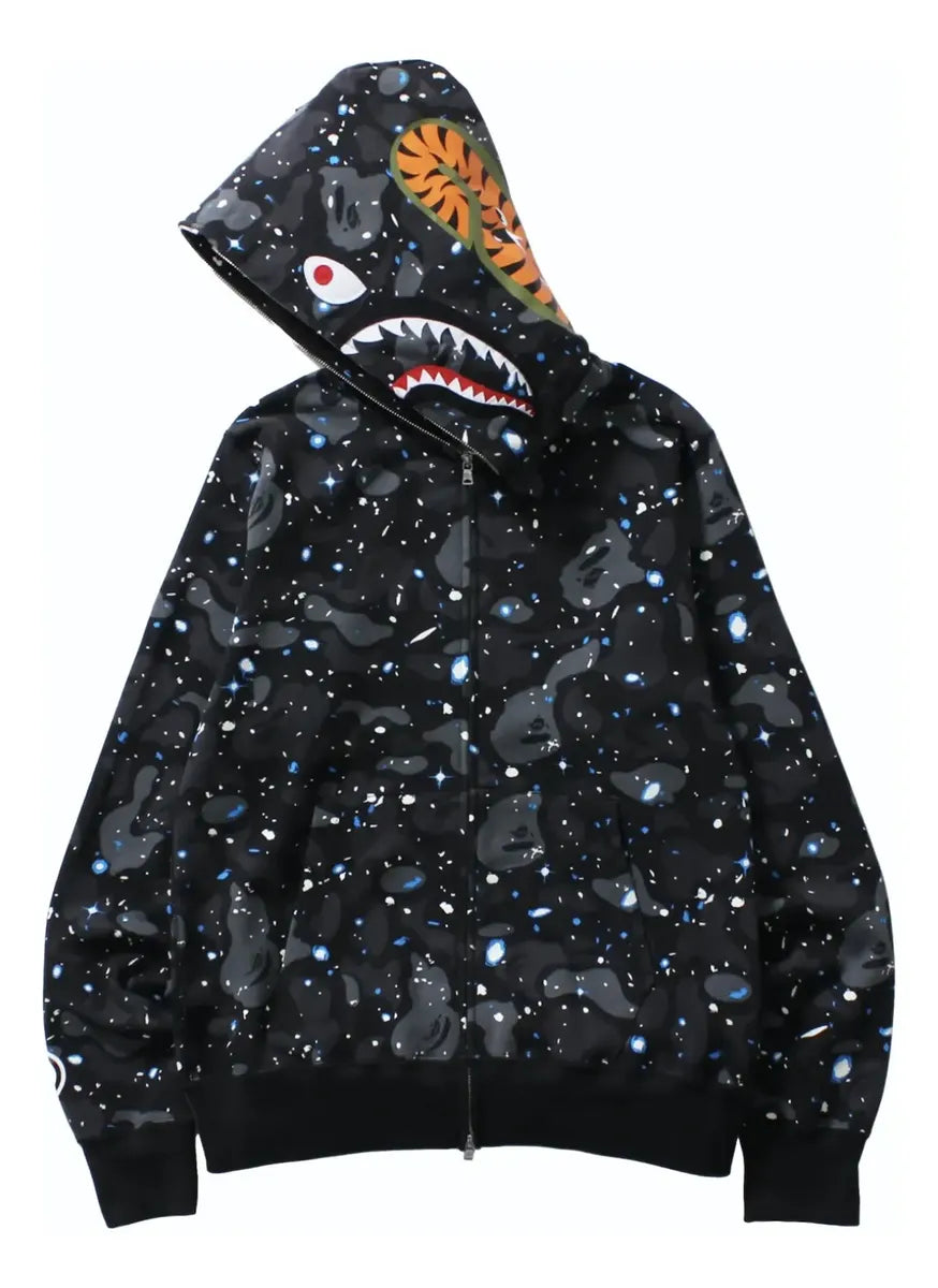 A BATHING APE® hoodie Shark Spacecamu Fullzip