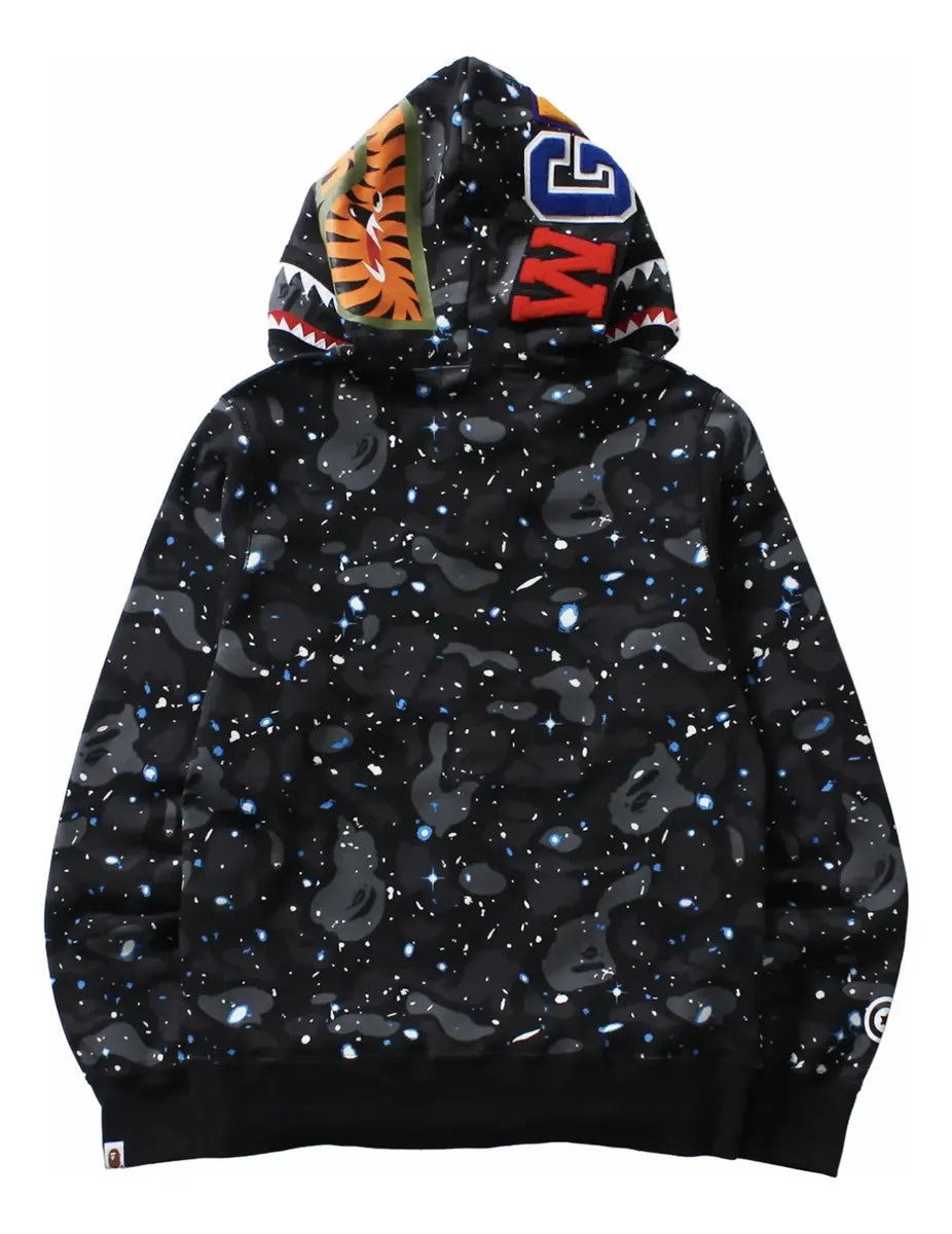 A BATHING APE® hoodie Shark Spacecamu Fullzip