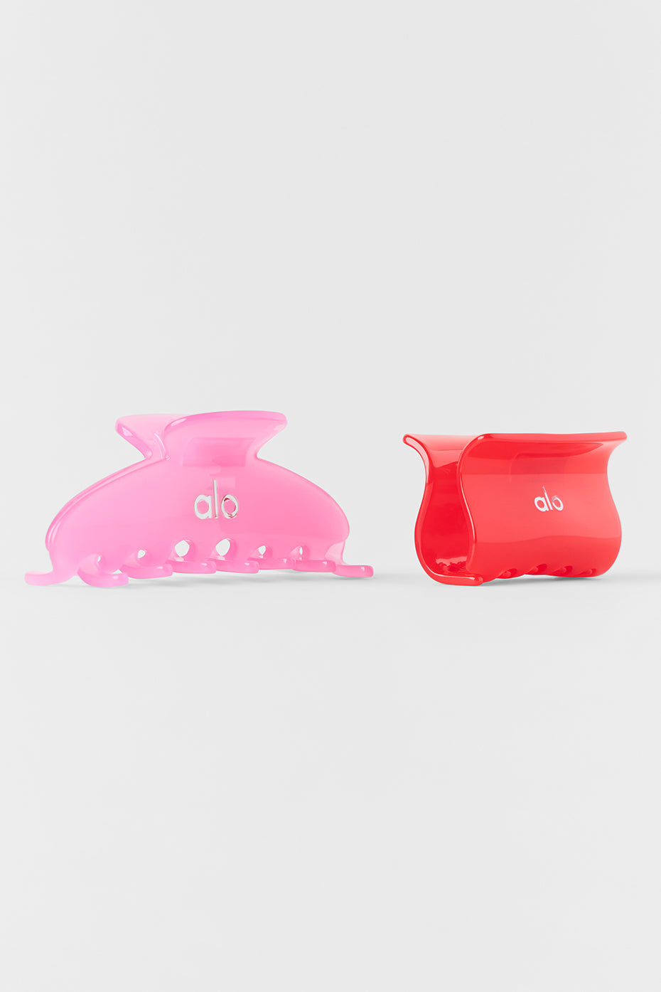 Alo Yoga Effortless Claw Clip (2-Pack) - Candy Heart Pink/Bright Red - imagen 3