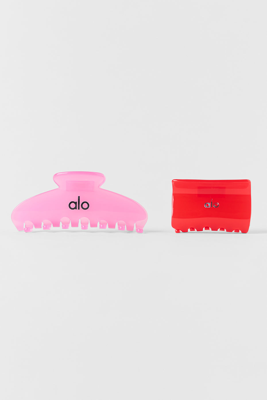 Alo Yoga Effortless Claw Clip (2-Pack) - Candy Heart Pink/Bright Red - imagen 1