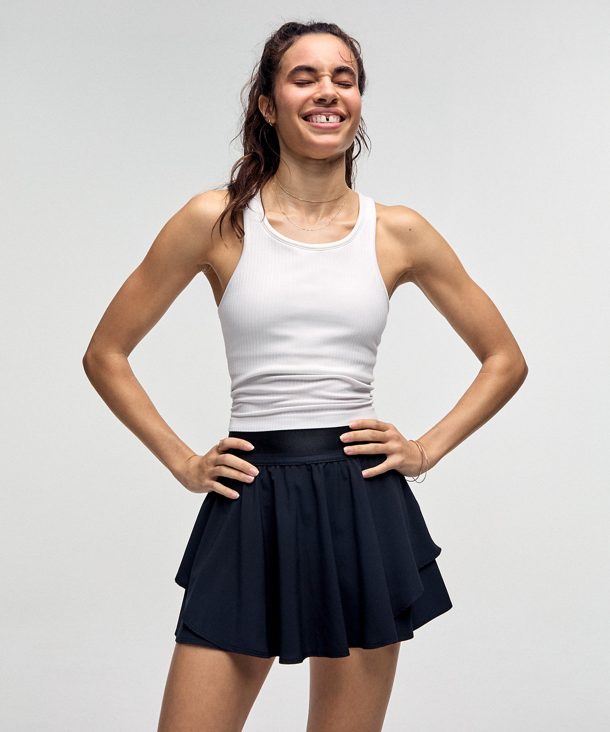 Lululemon Ebb to Street Cropped Racerback Tank Top Light Support, B/C Cup - White - imagen 1