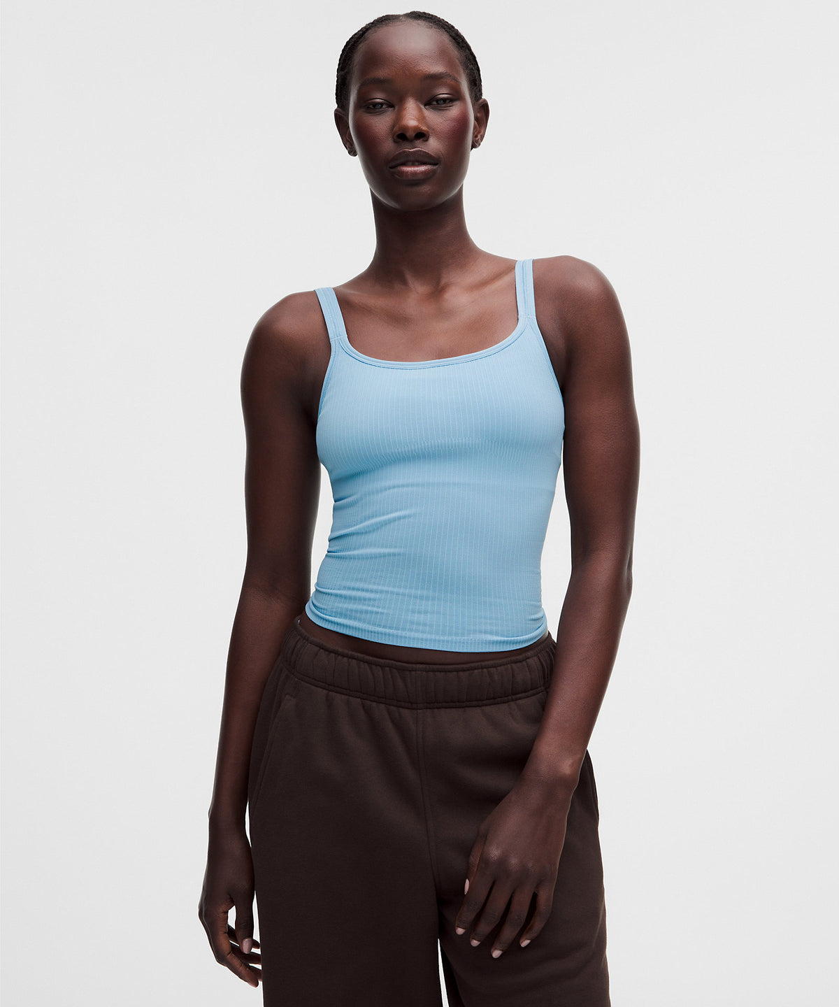 Lululemon Ebb to Street Scoop-Neck Cropped Tank Top Light Support, B/C Cup - Dreamy Blue - imagen 1