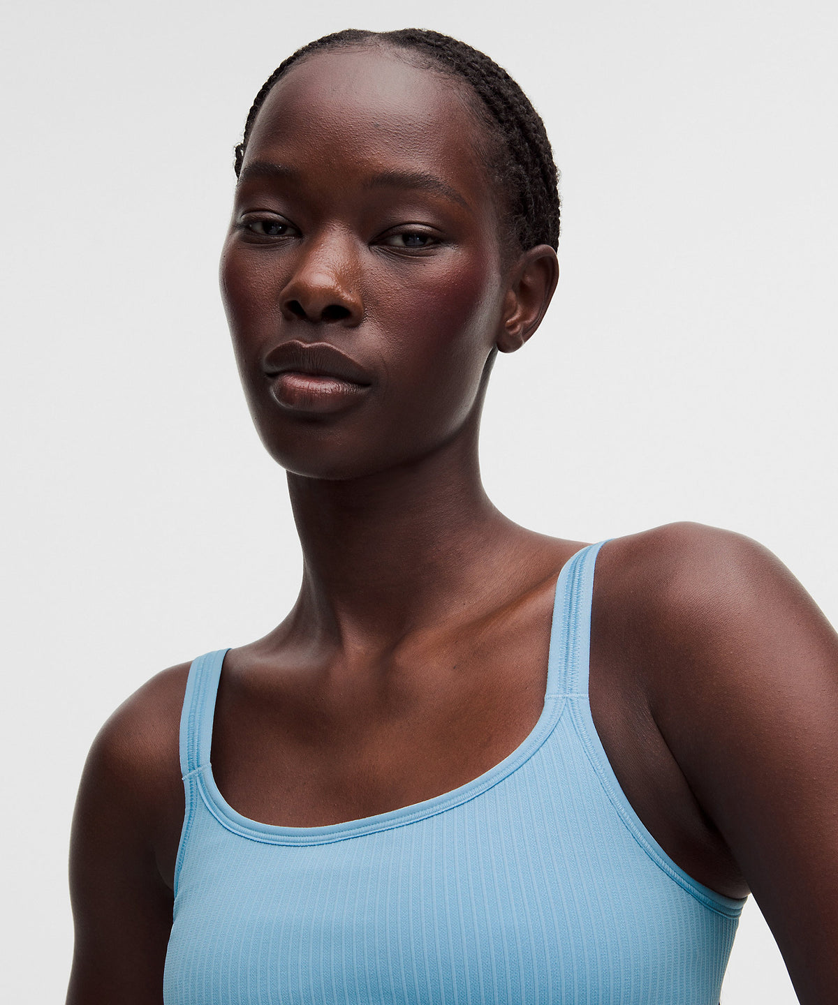 Lululemon Ebb to Street Scoop-Neck Cropped Tank Top Light Support, B/C Cup - Dreamy Blue - imagen 4