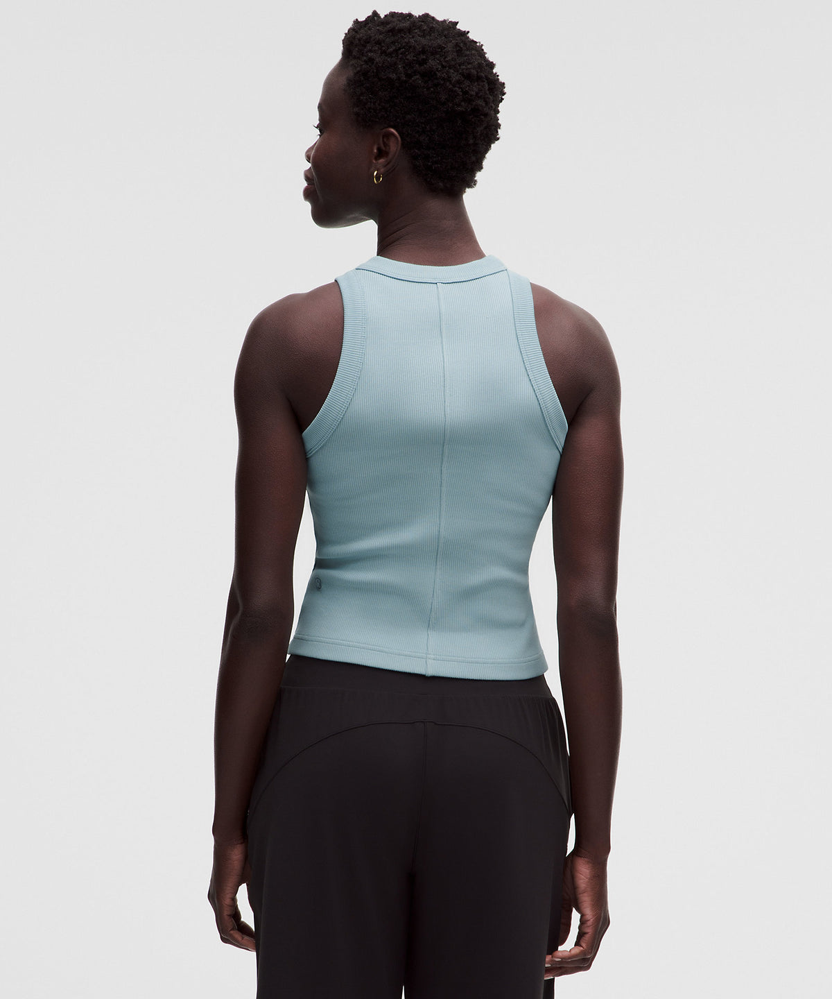 Lululemon Ribbed Heavyweight Cotton-Blend Racerback Tank Top - Seafoam - imagen 2