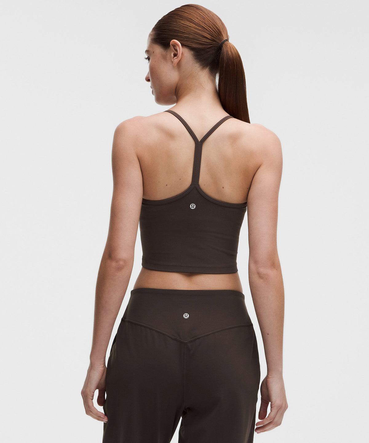Lululemon Flow Y Cropped Tank Top Light Support, B/C Cup - Mahogany Muse - imagen 2