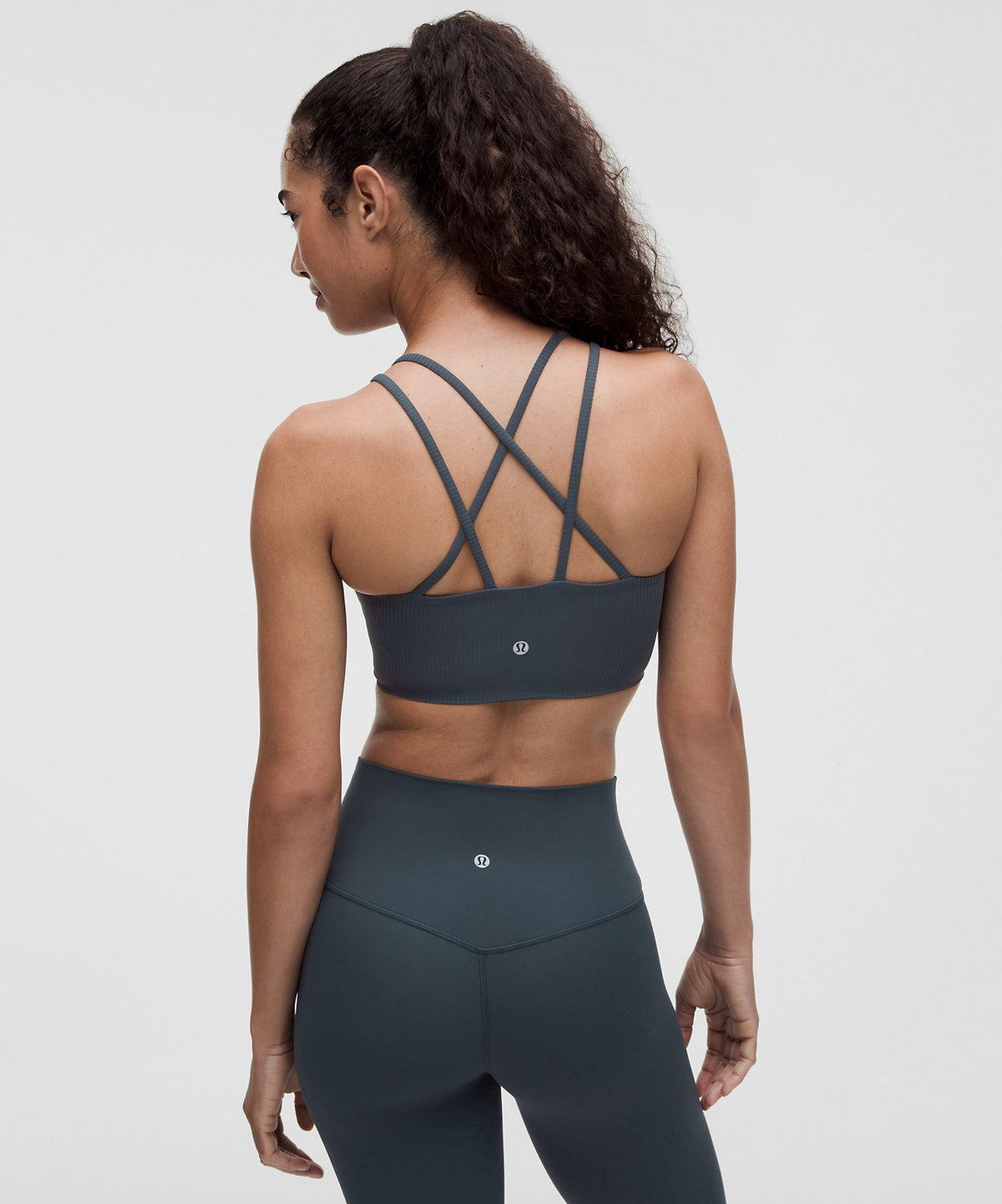 Lululemon Like a Cloud Ribbed Longline Bra Light Support, B/C Cup - Smoky Velvet - imagen 2
