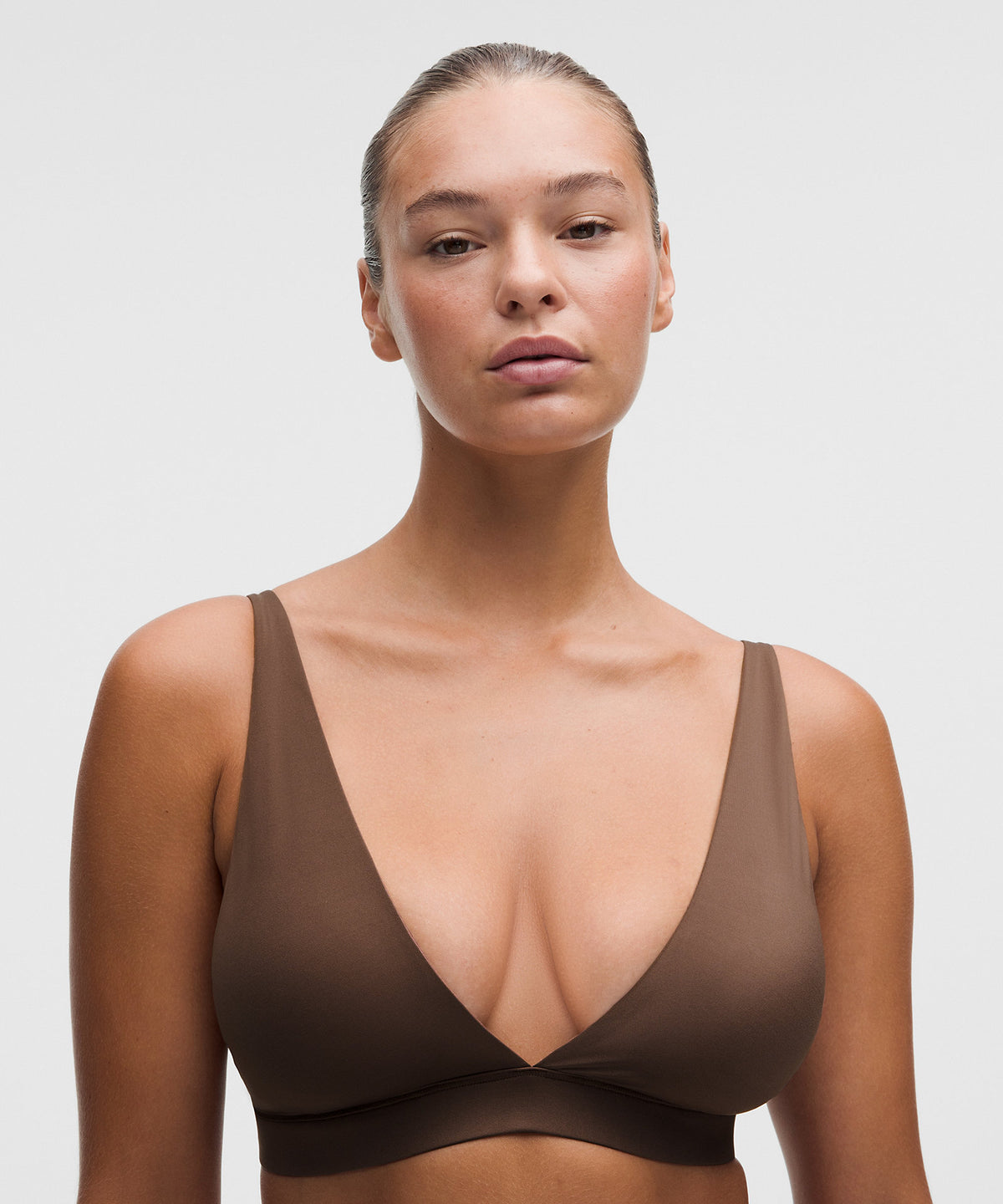 Lululemon Wundermost Ultra-Soft Nulu Triangle Bralette D-DDD Cups - Java - imagen 4