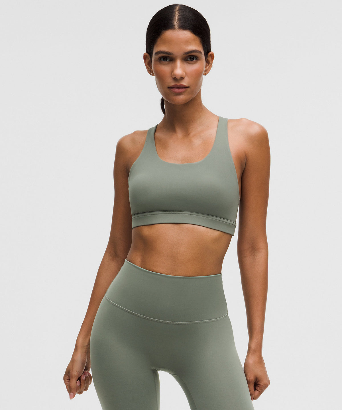Lululemon Wunder Train Mesh-Back Bra Medium Support, B/C Cup - Willow Leaf - imagen 2