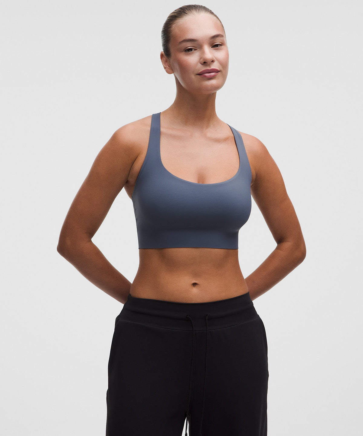 Lululemon FlexyFlex Strappy Longline Yoga Bra Light Support, D–DDD Cups - Dusty Diamond - imagen 1