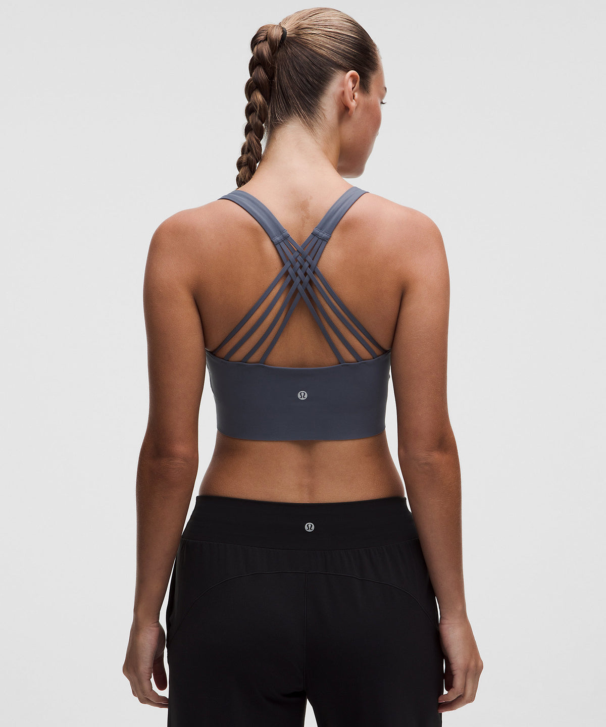 Lululemon FlexyFlex Strappy Longline Yoga Bra Light Support, D–DDD Cups - Dusty Diamond - imagen 2