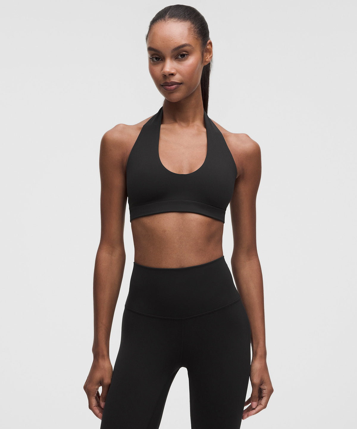 Lululemon Focuser Halter Bra Light Support, A/B Cup - Black - imagen 1