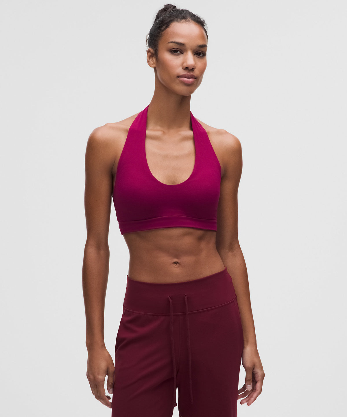 Lululemon Focuser Halter Bra Light Support, C/D Cup - Raspberry Rave - imagen 1