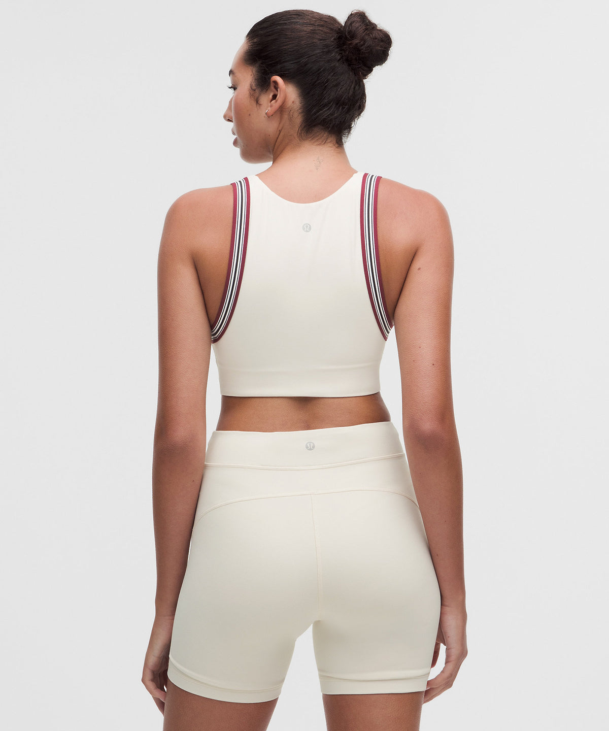 Lululemon Groove Yoga Bra Light Support, B/C Cup Striped Trim - Light Ivory - imagen 2