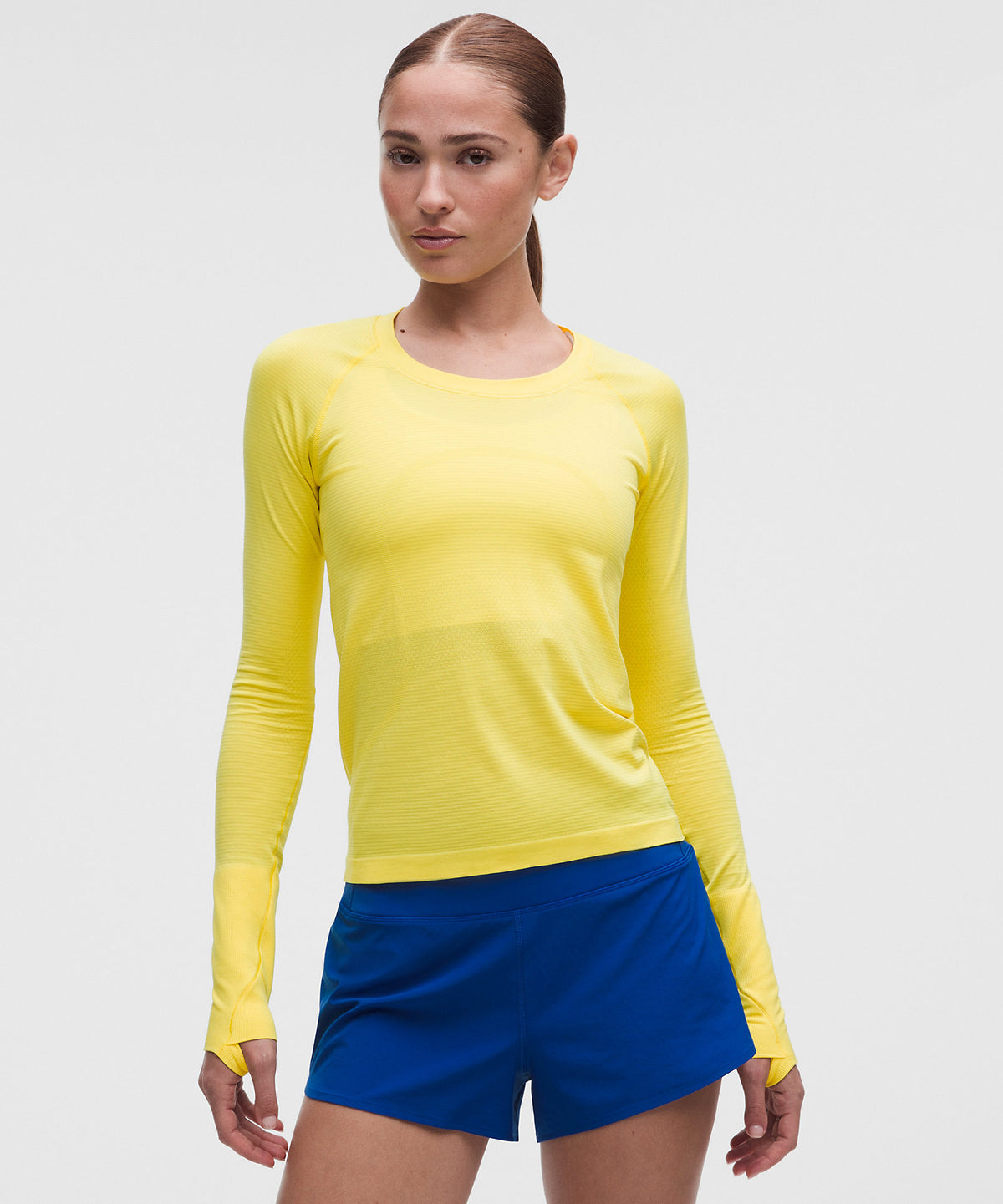 Lululemon Swiftly Tech Long-Sleeve Shirt 2.0 Waist Length - Lime & Yours - imagen 1