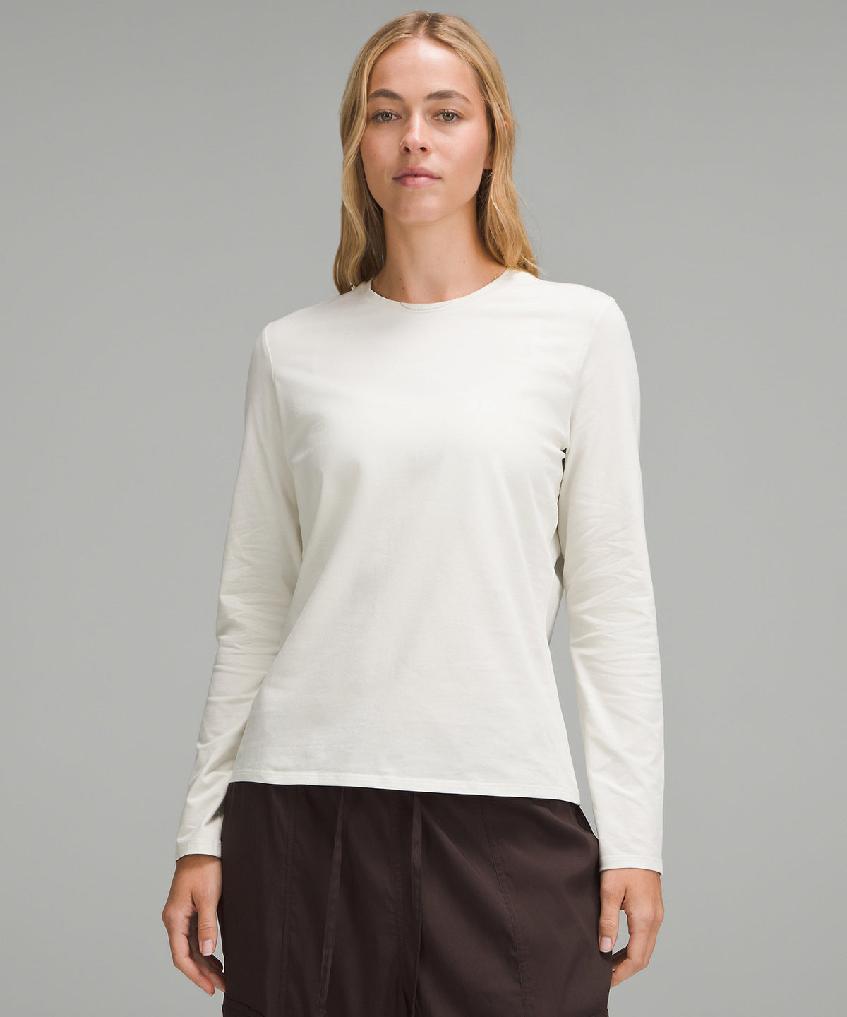 Lululemon Organic Cotton Crewneck Long-Sleeve Shirt - Bone - imagen 1
