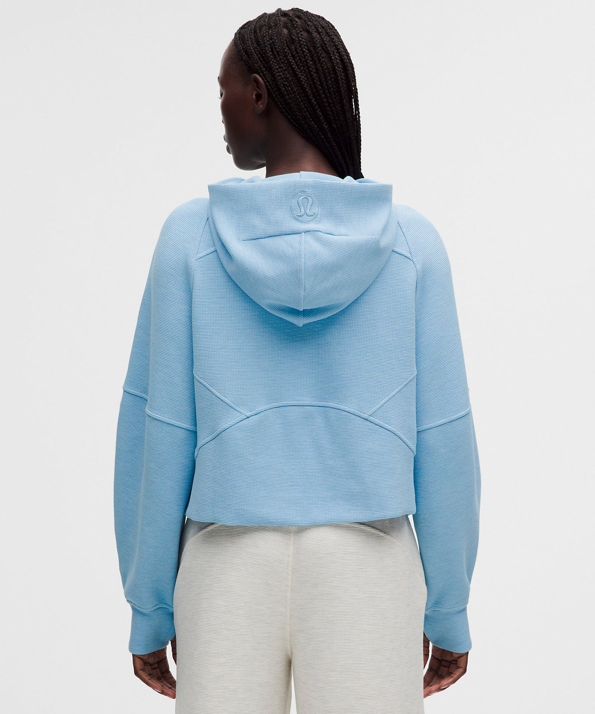 Lululemon Scuba Oversized Full-Zip Hoodie Waffle - Heathered Dreamy Blue - imagen 3
