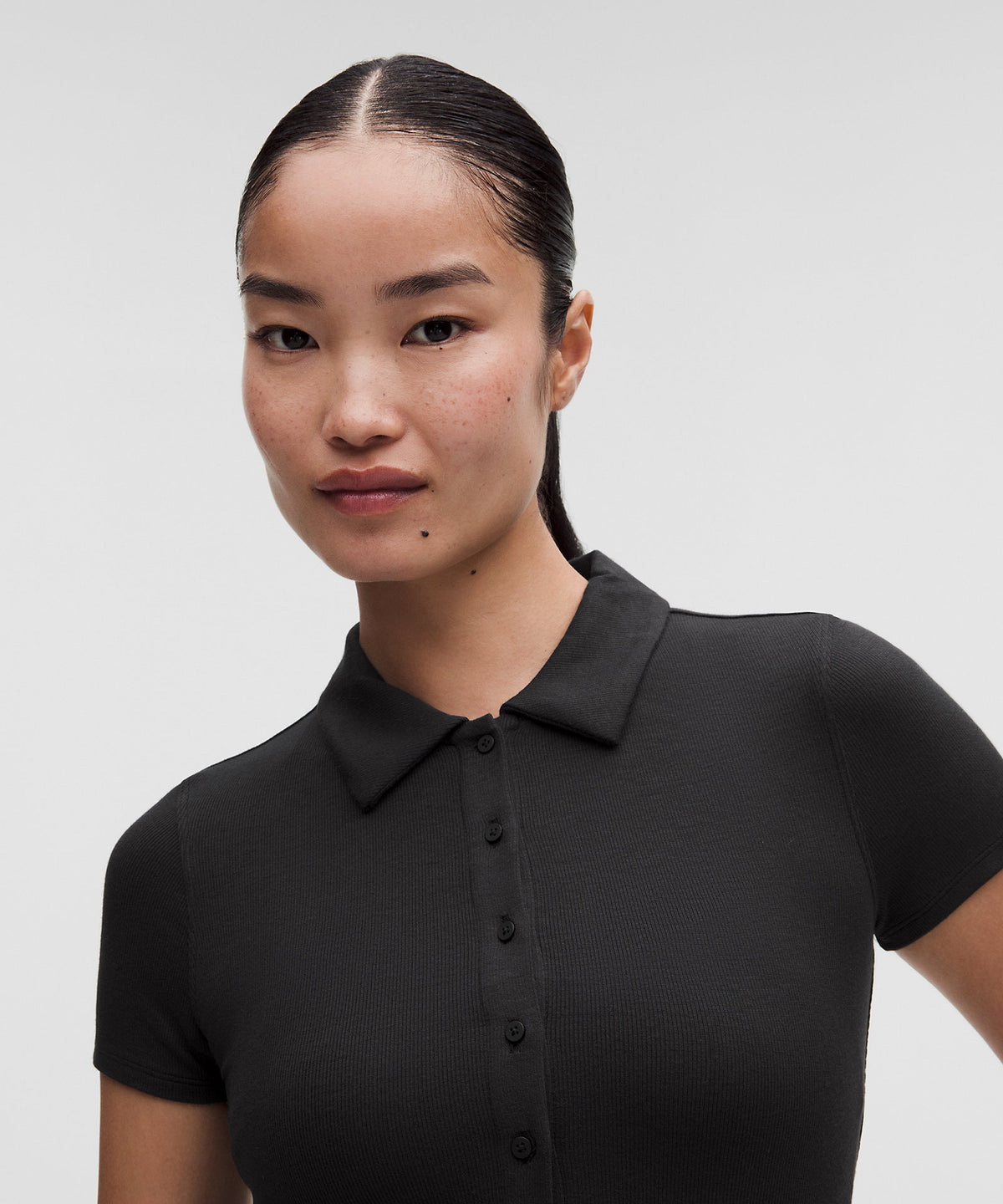 Lululemon Button-Up Collared Short-Sleeve Shirt - Black - imagen 4