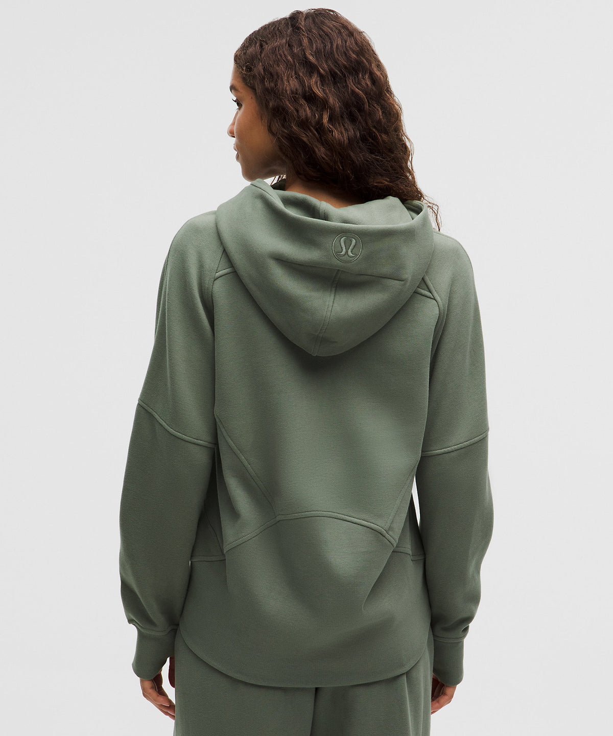 Lululemon Scuba Oversized Half-Zip Hoodie Long - Willow Leaf - imagen 3