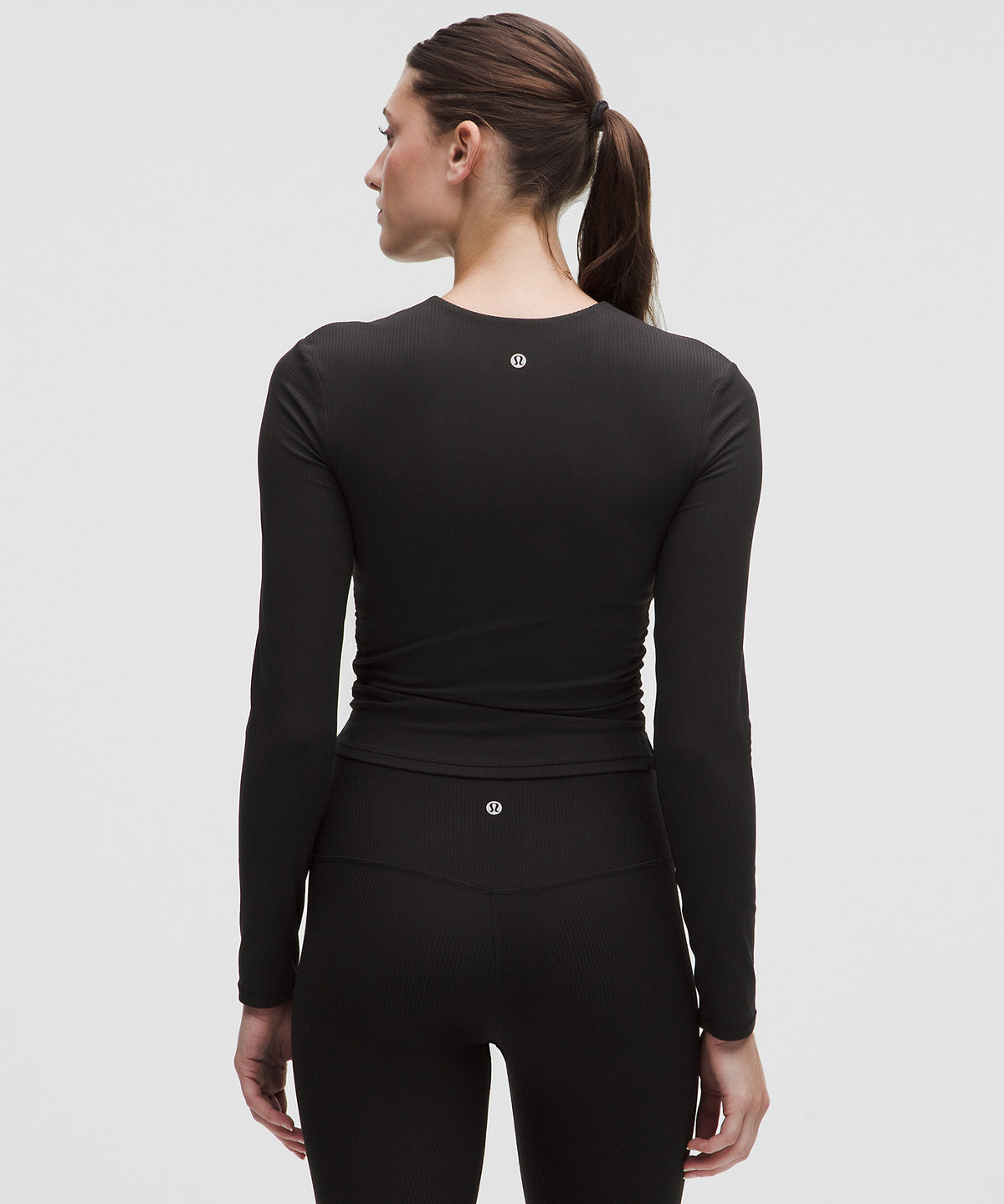 Lululemon All It Takes Ribbed Nulu V-Neck Long-Sleeve Shirt B-D Cups - Black - imagen 3