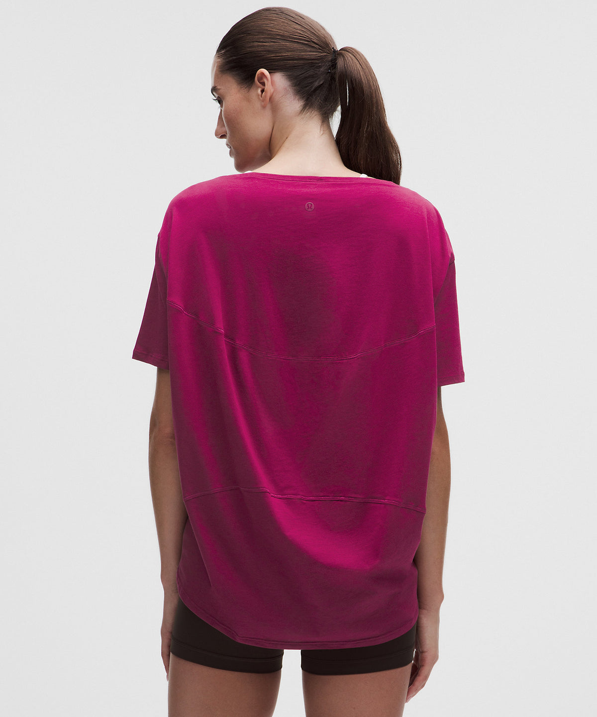 Lululemon Back In Action Organic Cotton-Blend T-Shirt - Raspberry Rave - imagen 3