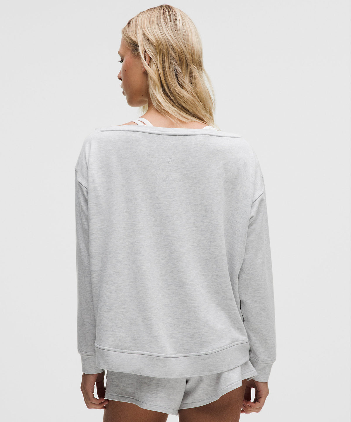 Lululemon BeCalm Oversized Boatneck Long-Sleeve Shirt - Heathered Core Ultra Light Grey - imagen 3