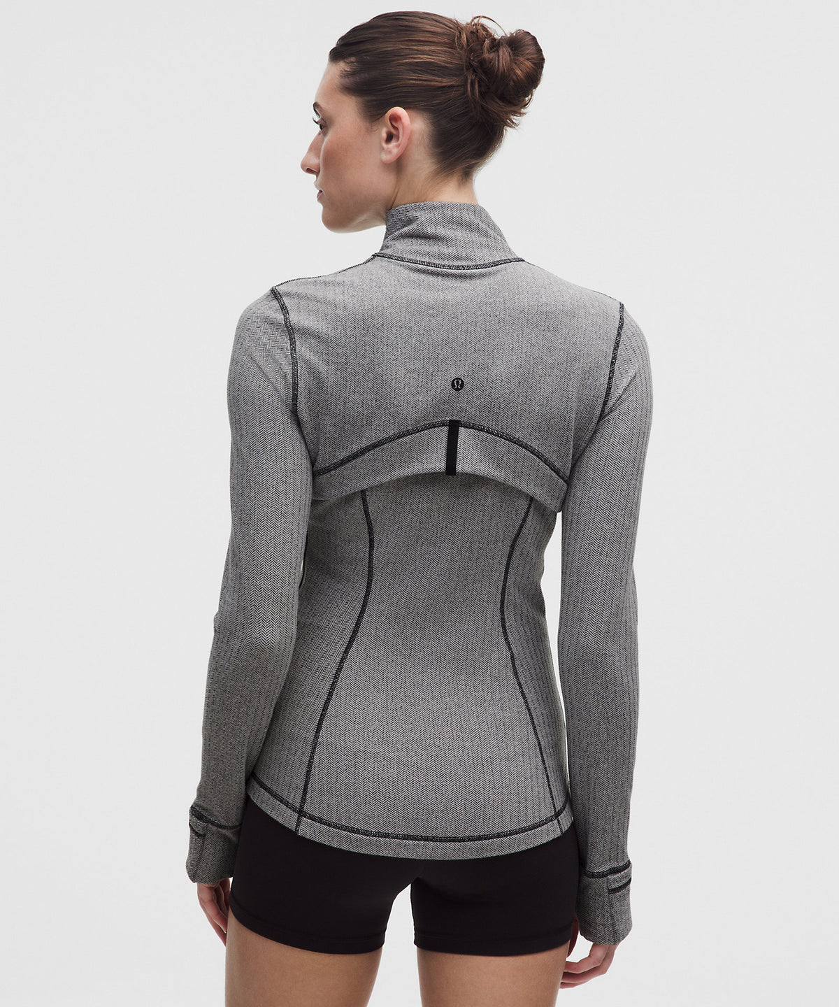 Lululemon Define Jacket Herringbone - Heathered Herringbone Heathered Black Dove Grey - imagen 3