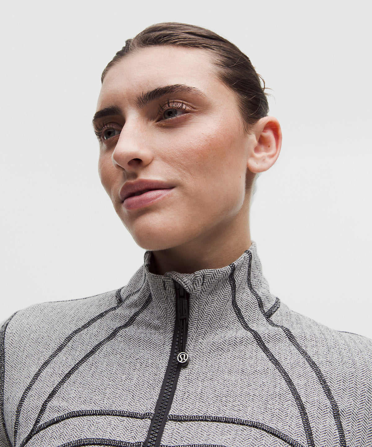 Lululemon Define Jacket Herringbone - Heathered Herringbone Heathered Black Dove Grey - imagen 4