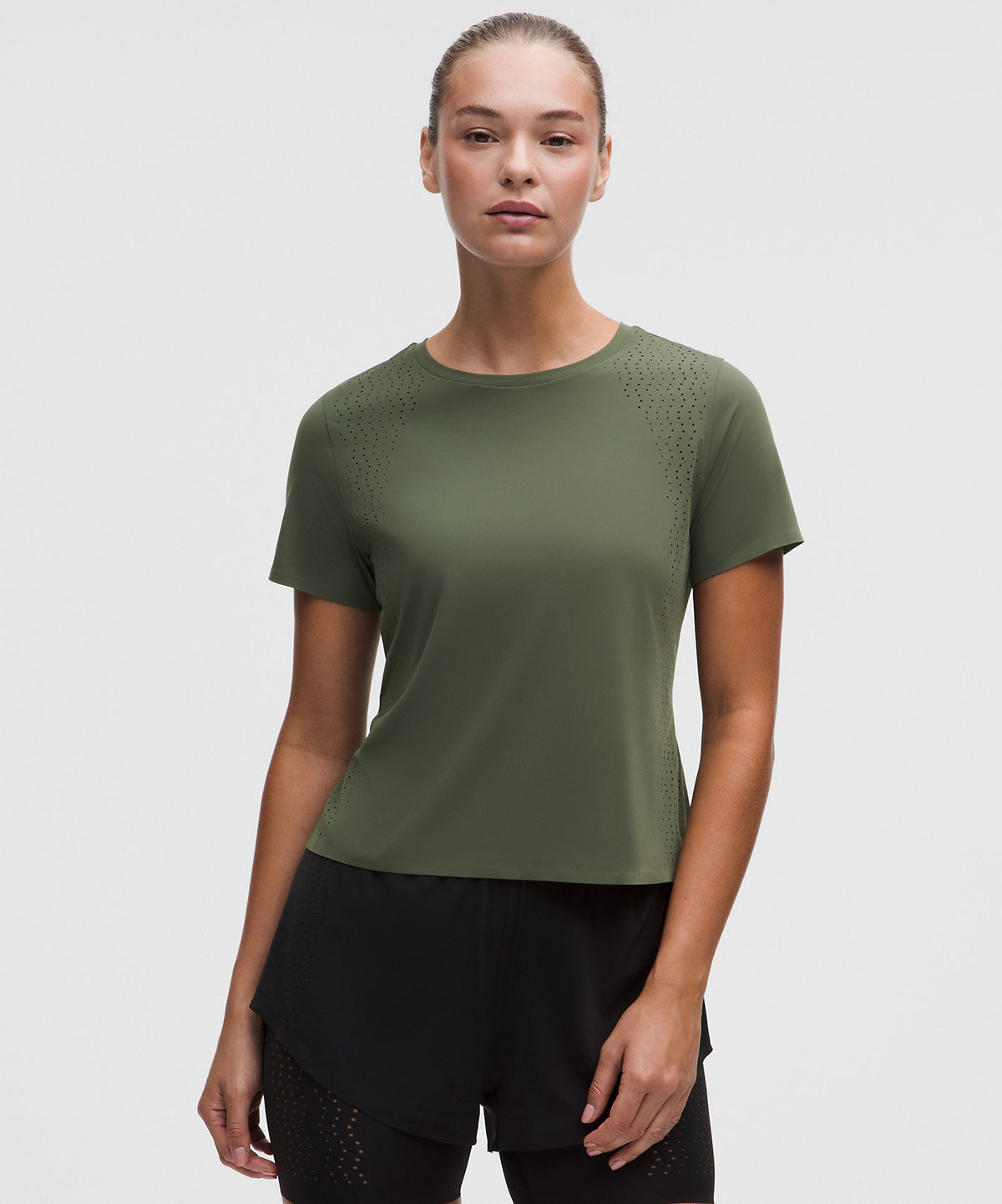 Lululemon Sleek Perforated Running Short-Sleeve Shirt - Sassy Sage - imagen 1