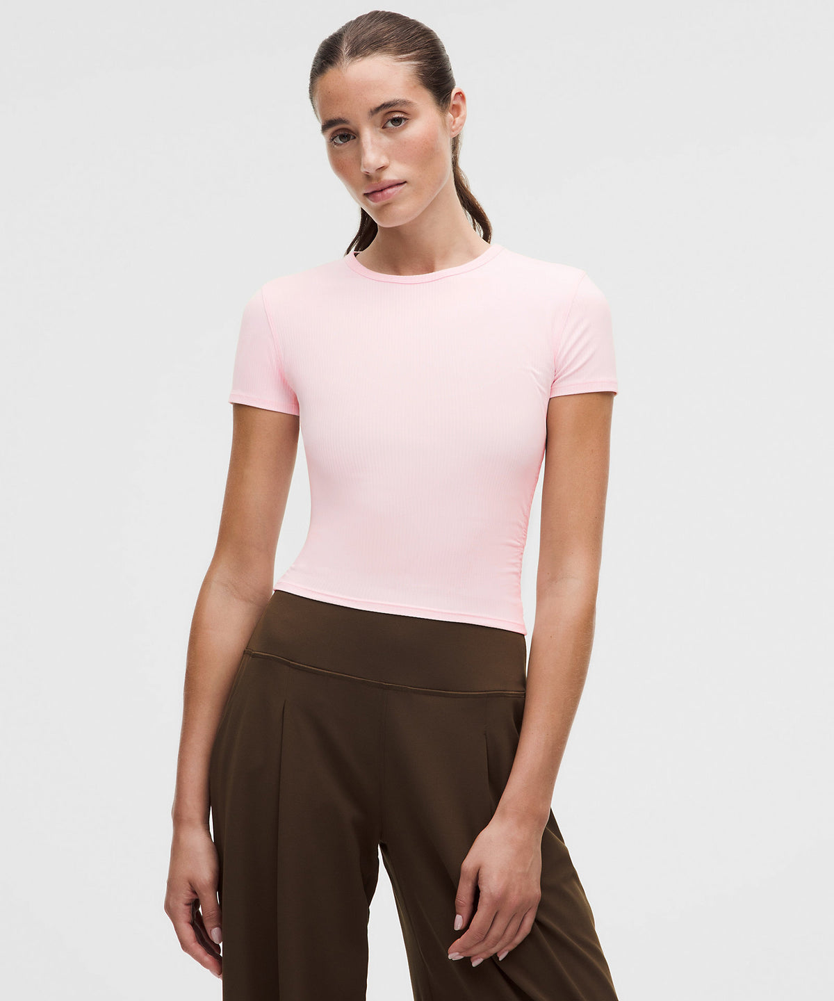 Lululemon All It Takes Ribbed Keyhole Short-Sleeve Shirt - Pink Pearl - imagen 1