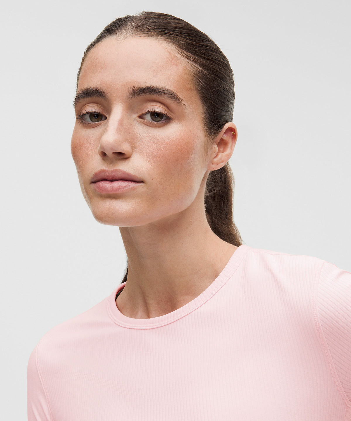 Lululemon All It Takes Ribbed Keyhole Short-Sleeve Shirt - Pink Pearl - imagen 4
