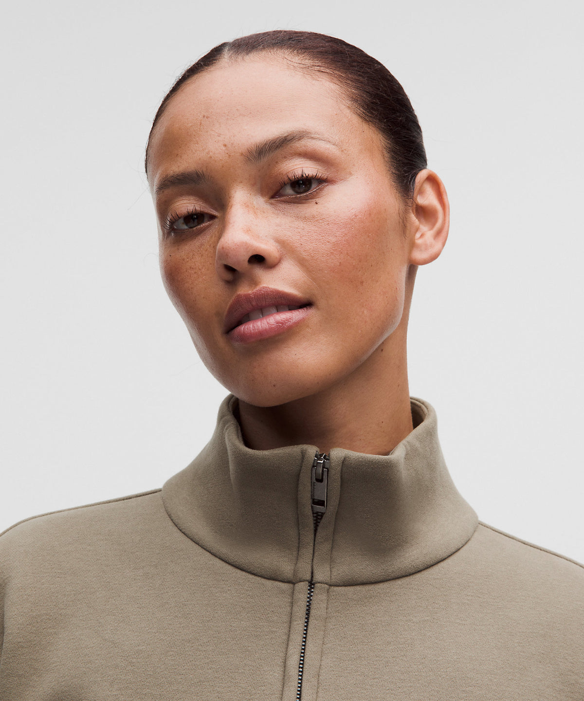 Lululemon Women's Steady State SuperLoft Funnel-Neck Half Zip - Cypress Forest - imagen 4