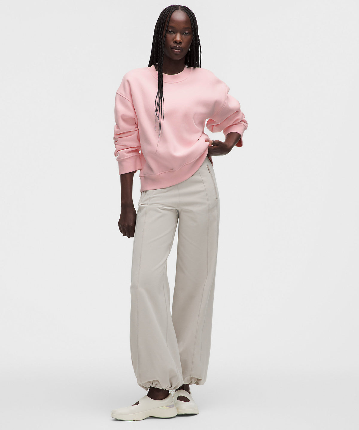 Lululemon Women's Steady State SuperLoft Crew Wider Cuff - Pink Pearl - imagen 2