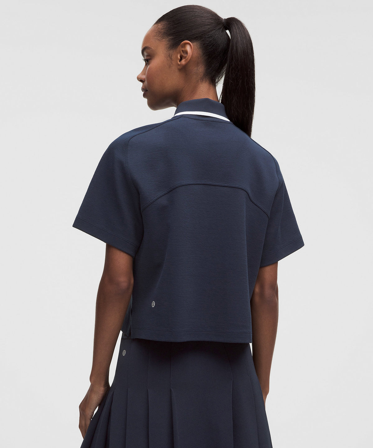 Lululemon Cotton-Blend Pique Short-Sleeve Polo Shirt - True Navy - imagen 3
