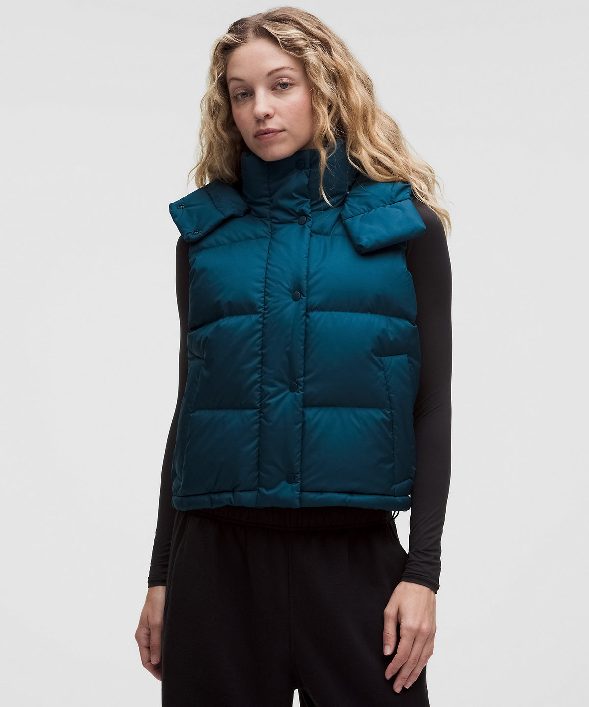 Lululemon Wunder Puff 600-Down-Fill Cropped Vest - Remixed Marine - imagen 1