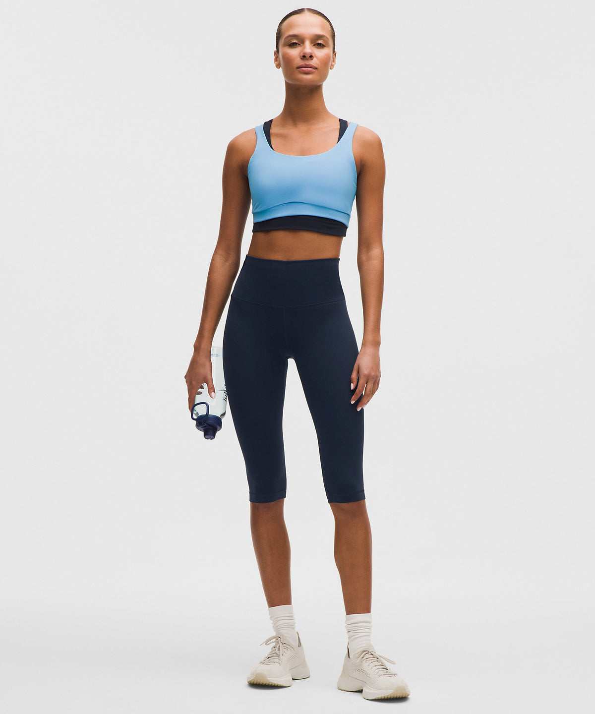 Lululemon Wunder Train High-Rise Crop 15" - True Navy - imagen 1
