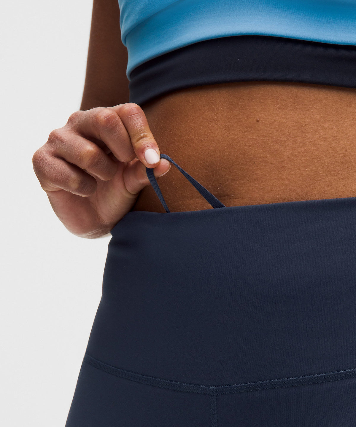 Lululemon Wunder Train High-Rise Crop 15" - True Navy - imagen 4