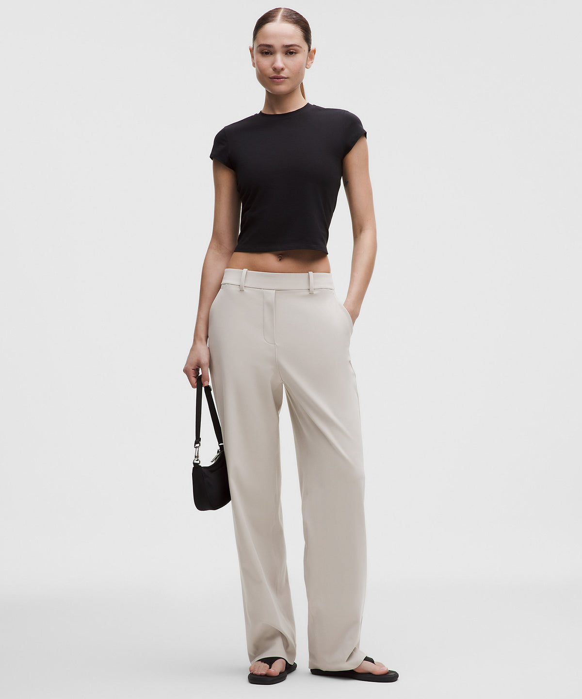 Lululemon Daydrift High-Rise Straight-Leg Trouser Short - Downtown Tan - imagen 1