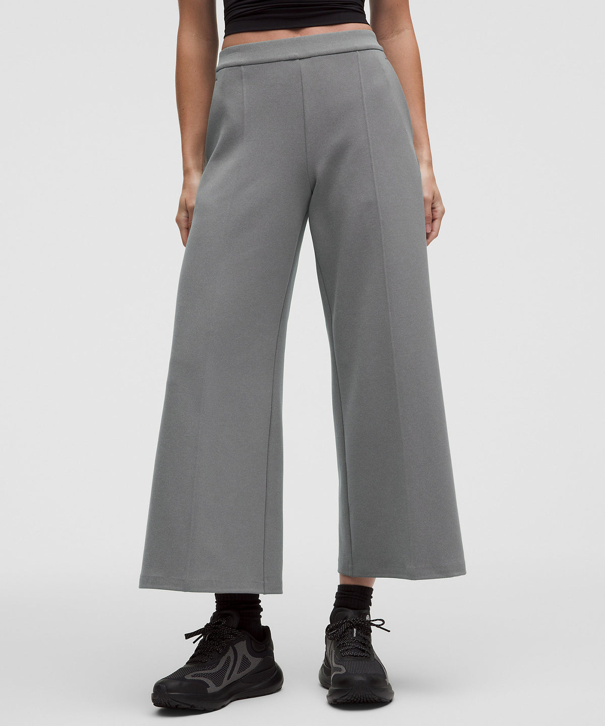 Lululemon Daydrift Mid-Rise Cropped Wide-Leg Trouser Twill - Heathered Onyx Grey - imagen 2