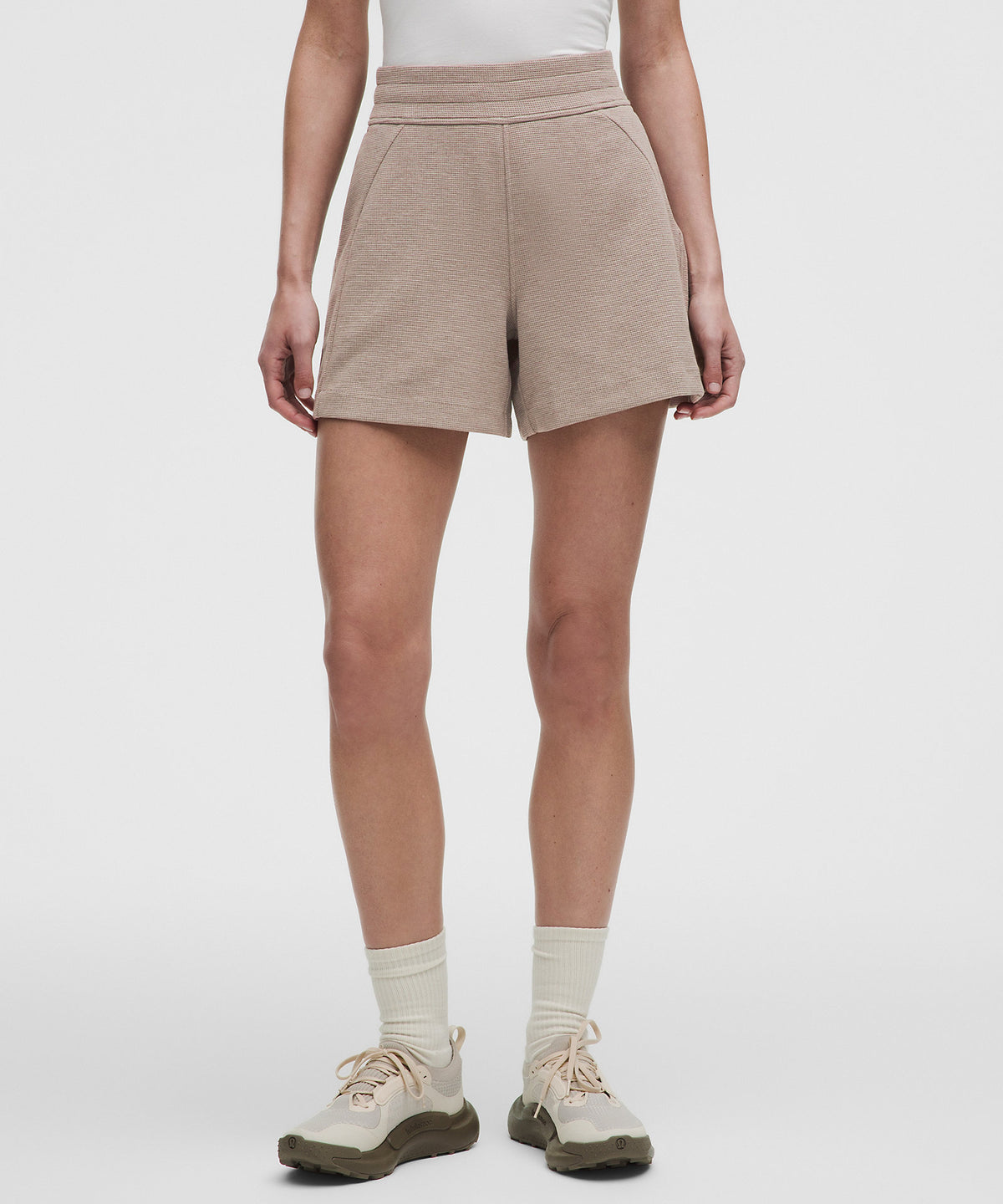 Lululemon Scuba High-Rise Short 5" Waffle - Heathered Warm Ash Grey - imagen 2