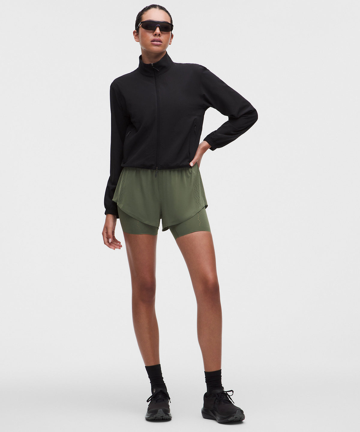 Lululemon Sleek Perforated 2-in-1 High-Rise Short - Sassy Sage - imagen 1